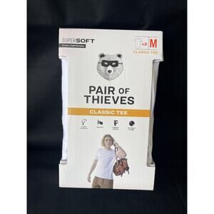Pair of Thieves Men's Med Classic Fit Short Sleeve Crewneck Undershirt 2pk White